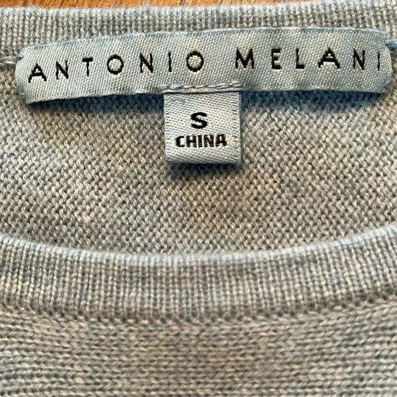 Antonio Melani 100% Cashmere Peplum sweater blue size small - Picture 14 of 15